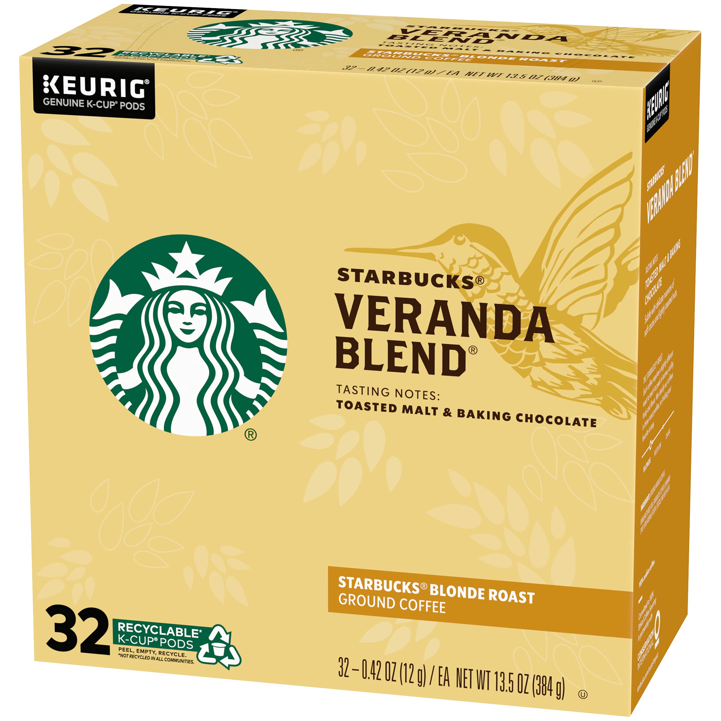 Starbucks K-Cup Coffee Pods, Starbucks Blonde Espresso Roast Hot or Iced Coffee, 22 Keurig Pods