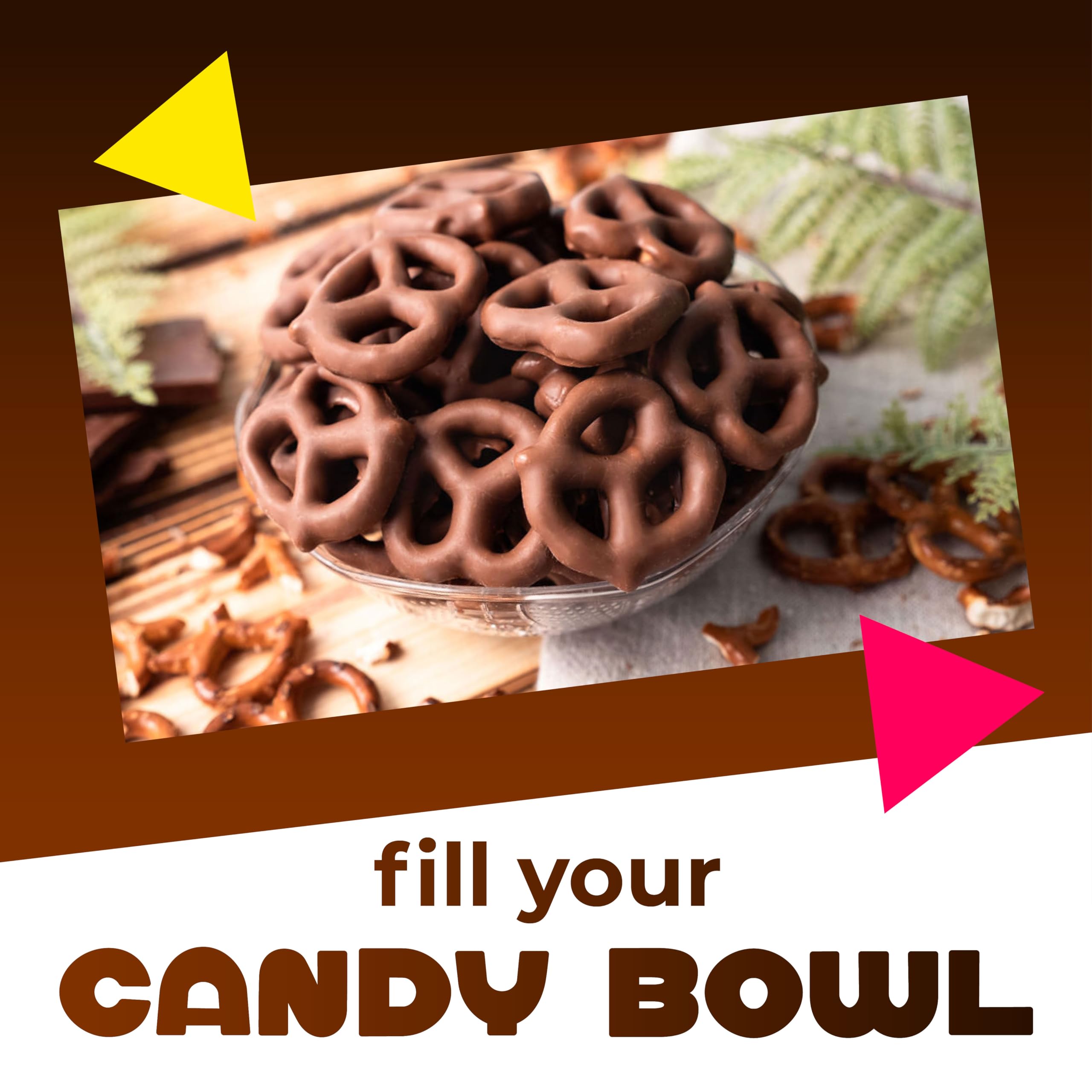 Dark Chocolate Covered Pretzels | 40 Ounce Bag | Salted Pretzels in Mildly Sweet Chocolate Coating