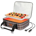 Food Warmer Electric Casserole Carrier - Large Heated Lunch Bag for Car Truck, 12V/24V/110V, Thermos for hot food for Potluck Cookouts Parties Picnic,Lasagna Lugger,Fits 9"x13" Baking Pan (Beige)
