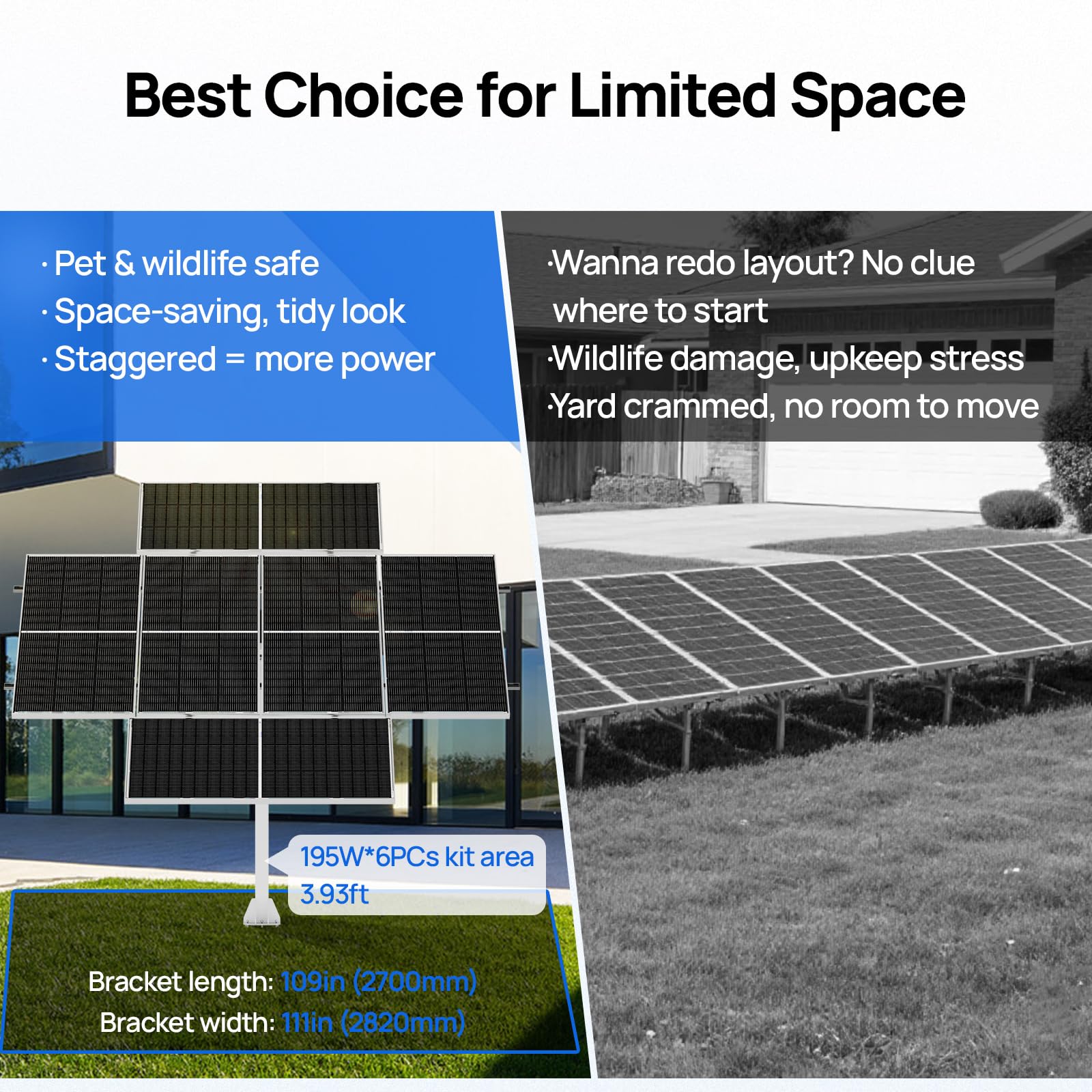 ECO-WORTHY 1200W Solar Tracker System: 6pcs 195W Monocrystalline Solar Panels, Dual-Axis Solar Tracking Kit with Tracker Controller for Shed Farm Yard Hut Field and Any Off-Grid
