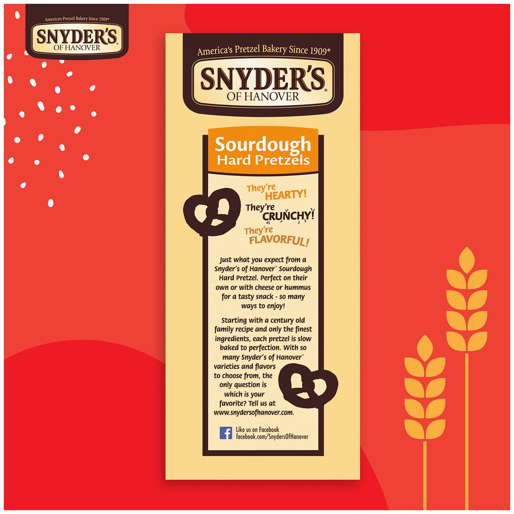 Snyder's of Hanover Pretzels, Sourdough Hard Pretzels, 13.5 Ounce Box