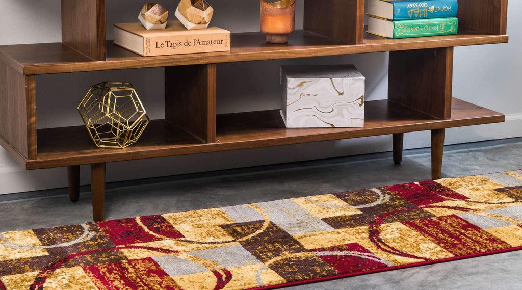 Unique Loom Barista Collection Area Rug - Kouillou (2' 2" x 3' 1" Oval, Multi/Brown)
