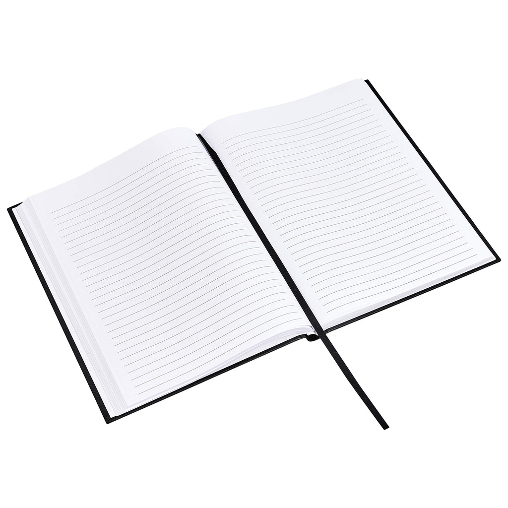 Amazon Basics Professional Hardcover Writing Journal for Journaling and Note Taking, Sturdy, Perforated Pages, 10.5 x 7.5 inches, Black, 2-Pack