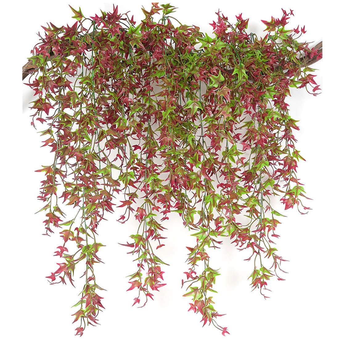 Christmas Decor Artificial Plants, PASYOU Gold Fake Antlers Plastic Grass Shrubs Leaves Indoor Outdoor Home Garden Party Hotel Verandah Wedding Event Faux DIY Decoration - 30 Inch Golden 2 Bunches