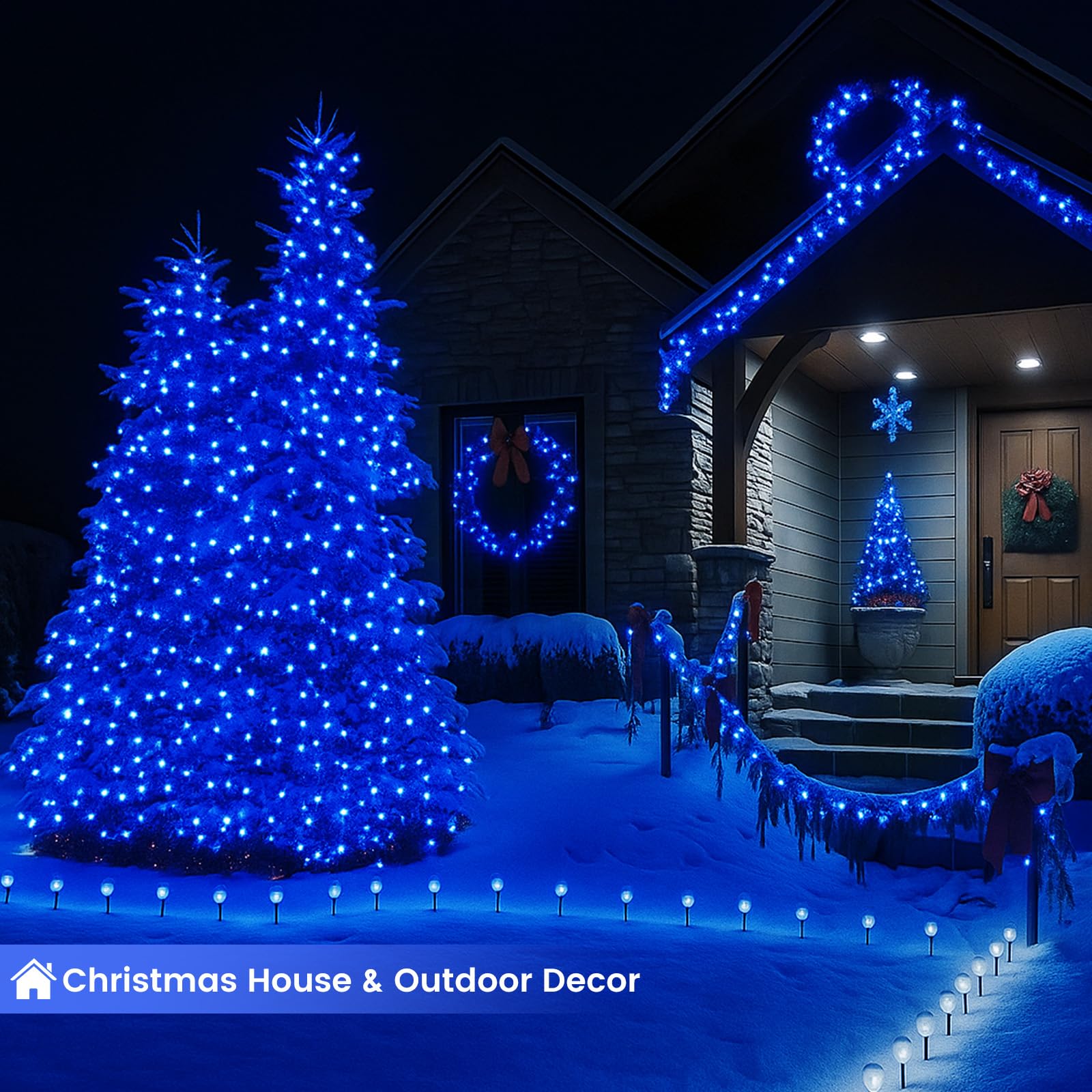 Connectable 100 LED String Lights Indoor Outdoor, 33FT Warm White Christmas Lights Waterproof, 13 Modes with Timer, Twinkle Fairy Lights Plug in Clear Wire for Christmas Tree, Bedroom, Classroom Decor