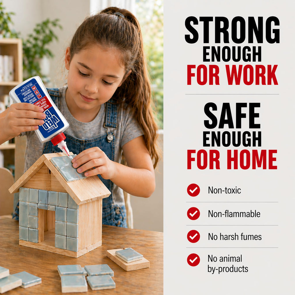 Weldbond Multi-Surface Strong Glue – Fast Drying Glue for Wood, Tile, Ceramic, Pottery, Glass & More – Heavy Duty Adhesive for Mosaic, Crafts, Wood Working & Repairs – 5.4oz (160ml), 1 Pack