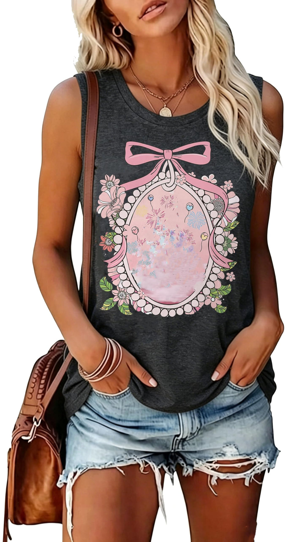 Magic Castle Tank Women Magic Kingdom Graphic Vest Summer Casual Vacation Sleeveless Tanks Tops