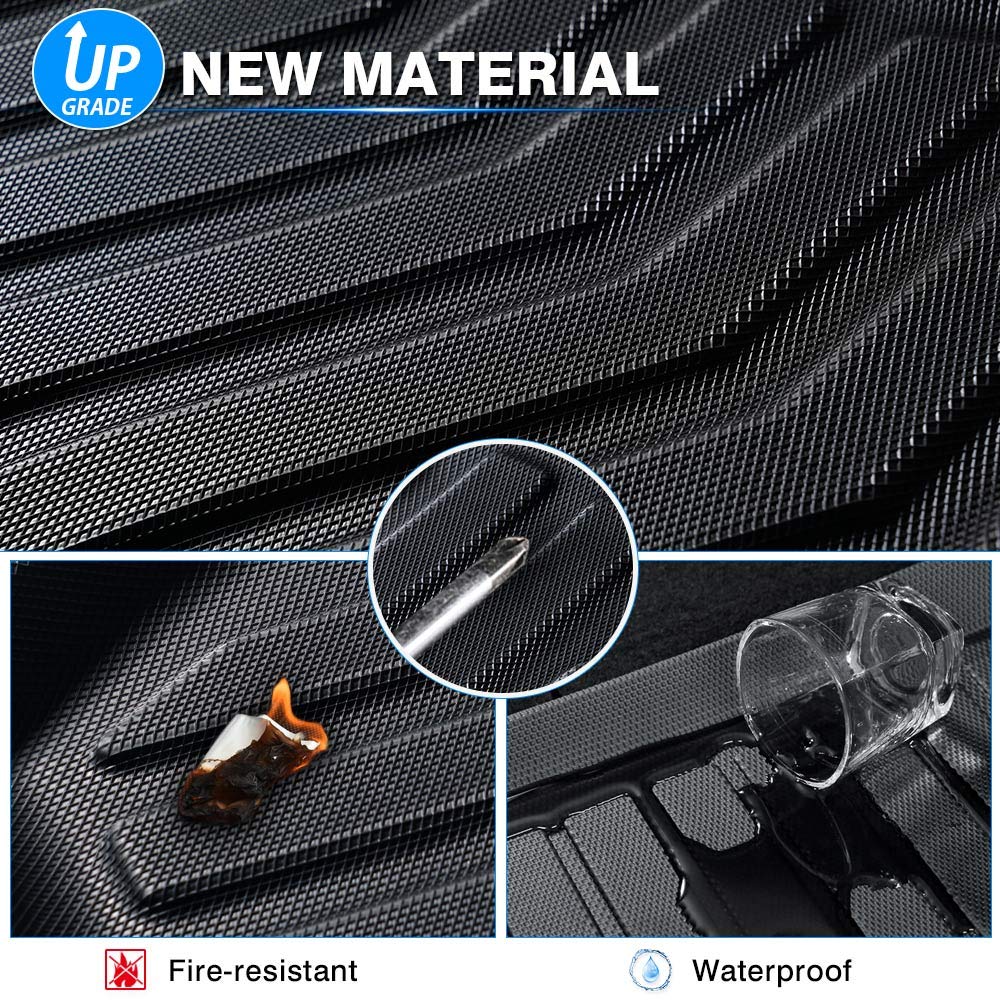 KUST Floor Mats for Tesla Model S Accessories 2012-2024 2025 (Not for Plaid/Long Range) Custom Fit Floor Liners A ll Weather Protection 1st & 2nd Row High Edge Non-Slip
