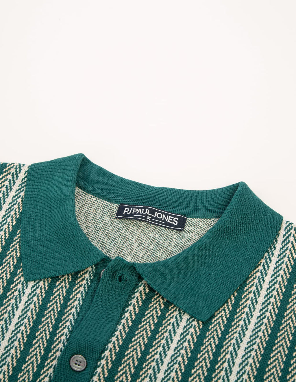 PJ PAUL JONES Men's Polo Shirts Retro Knit Shirt Vintage Striped Shirt