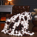 Faux Fur Throw Blanket for Couch, Fluffy Fuzzy Plush Bubble Blanket, Soft Warm Cozy Shaggy Rabbit Blanket, Luxury Decorative Gifts for Sofa Bedroom Living Room, 60x50inch (Beige)