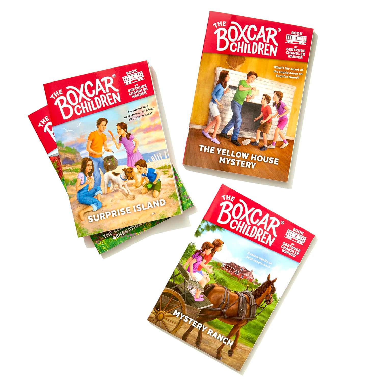 The Boxcar Children Mysteries Boxed Set 1-4: The Boxcar Children; Surprise Island; The Yellow House; Mystery Ranch