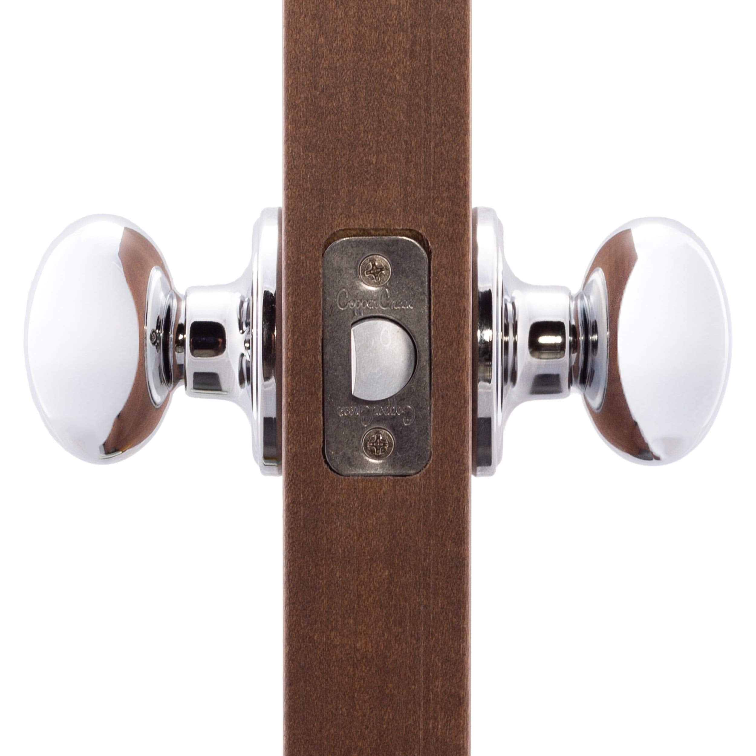 Copper Creek EK2090BC Egg Door Knob, Dummy Function, 1 Pack, in Black