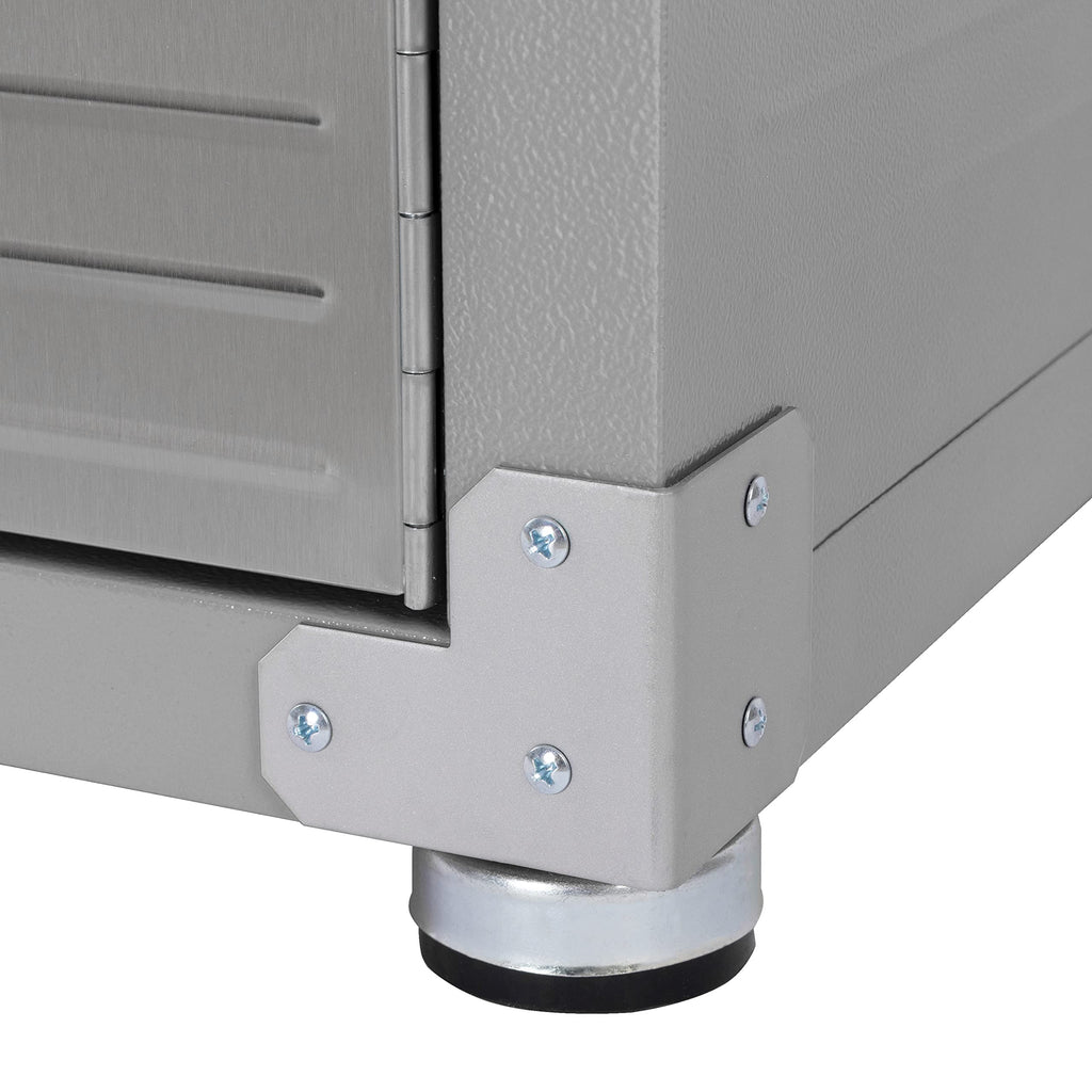 Seville Classics UltraHD Solid Steel Lockable Metal Storage Cabinet Locker Organizer, w/Adjustable Shelves for Garage, Warehouse, Office, Classroom, Granite, 30" W x 18" D x 72" H