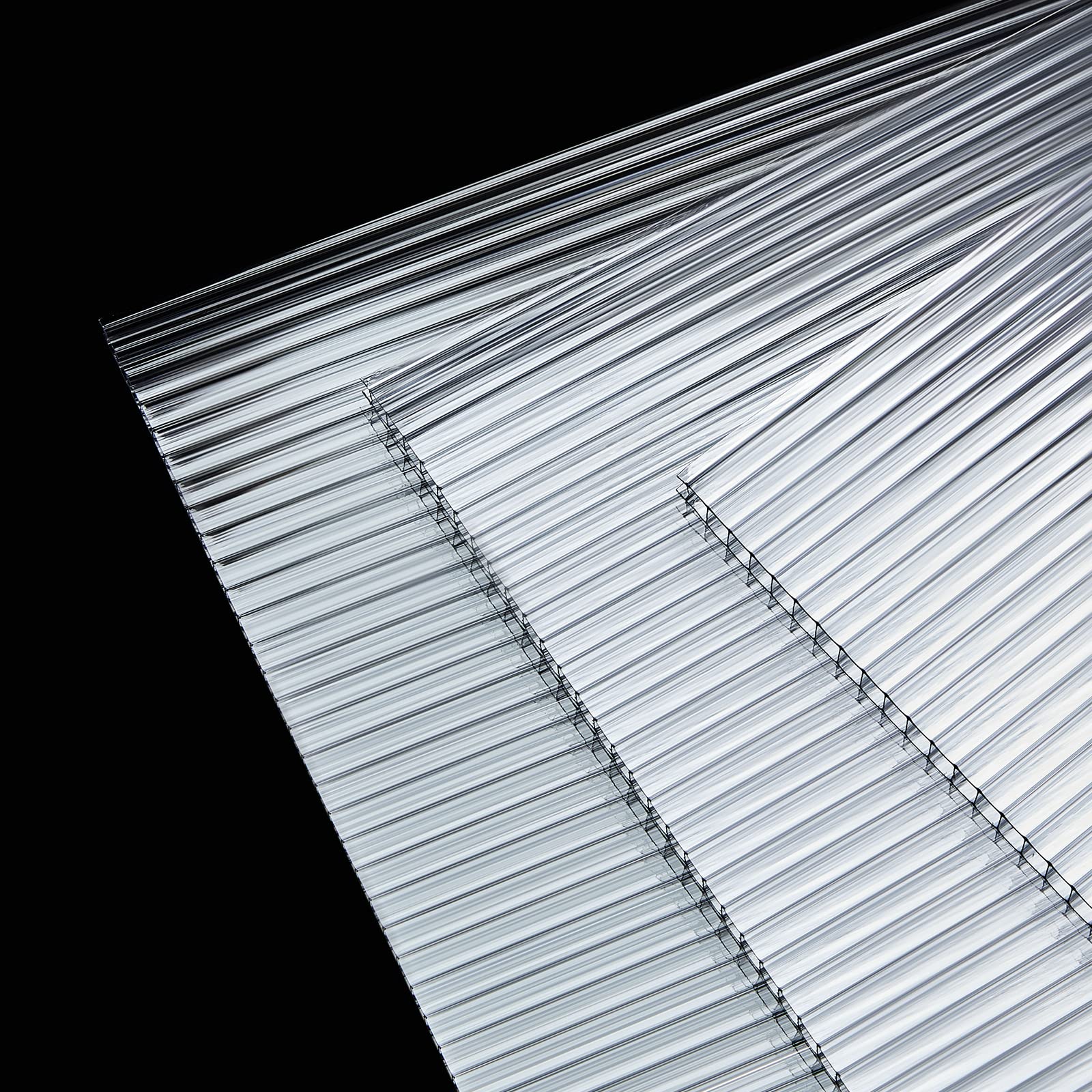 Hotop 3 Pcs Polycarbonate Greenhouse Panels Double Layer Polycarbonate Panels Waterproof UV Protected Sheet Corrugated Plastic Roof Greenhouse Replacement Cover (4' X 2' X 0.24")