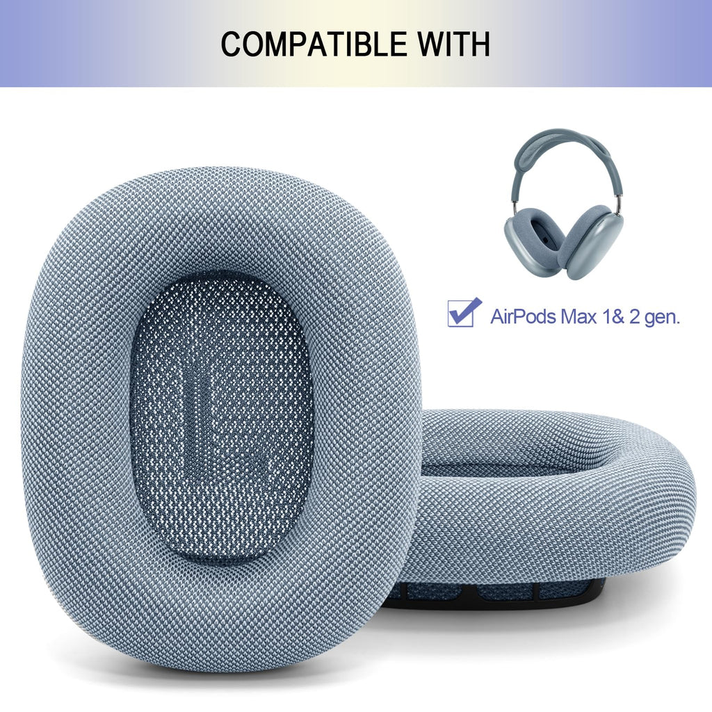 Ear Cushions for AirPods Max - Mesh Fabric Ear Cups Cover Replacement - Upgraded Cushion for Apple Air Pods Max Headphones (Green)