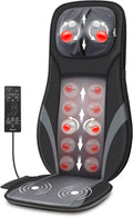 Snailax Shiatsu Back Massager with Heat -Deep Kneading Massage Chair Pad with Adjustable Intensity, Shiatsu Chair Massager to Relax Full Body Muscle，Gift for Mother