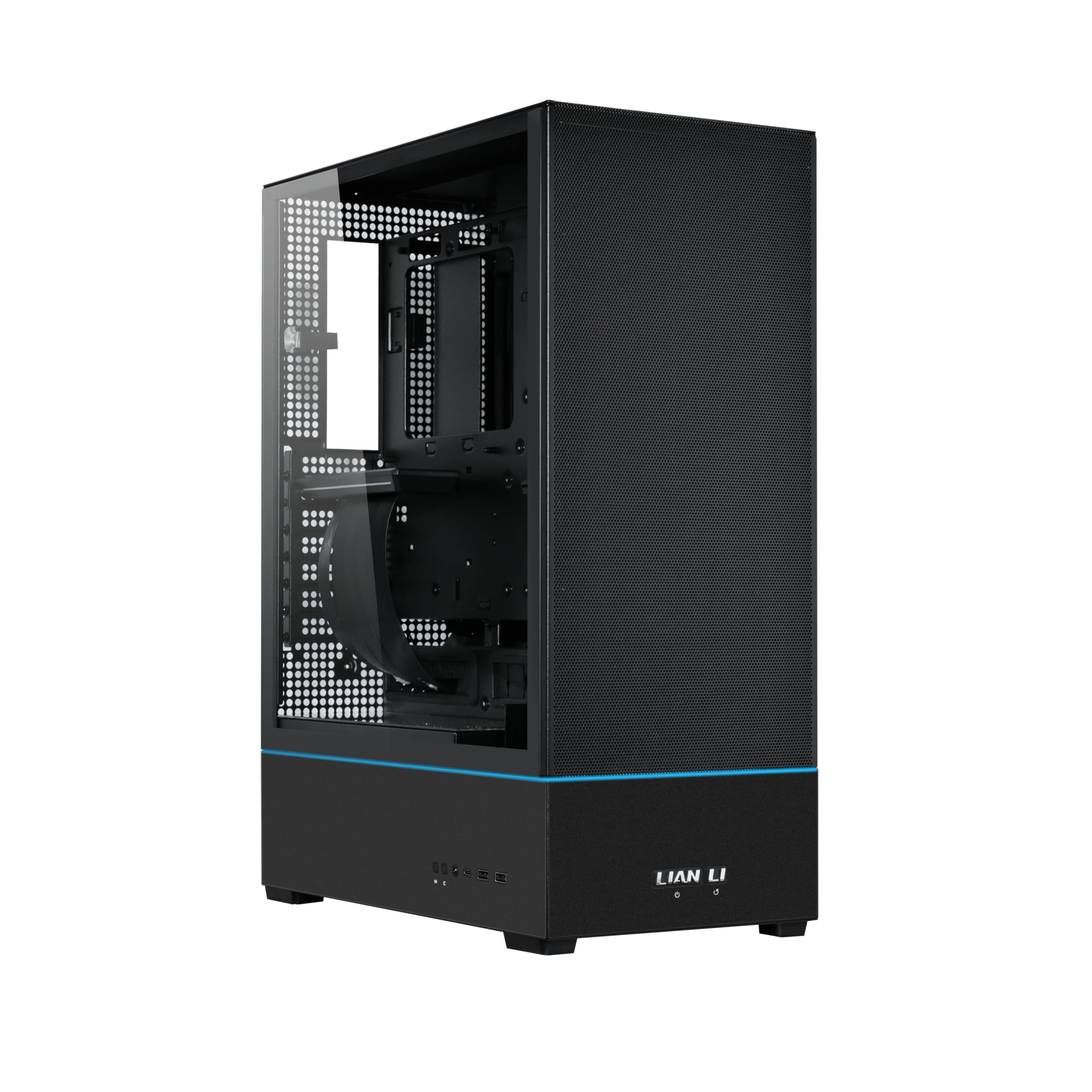 LIAN LI LANCOOL 207 Compact ATX RGB Gaming Computer Case, Airflow Optimized Mesh Panels Tower Chassis w/ 2x140mm ARGB,2x120mm PWM Fans Pre-Installed, USB Type-C Port, Tempered Glass Side Panel (Black)