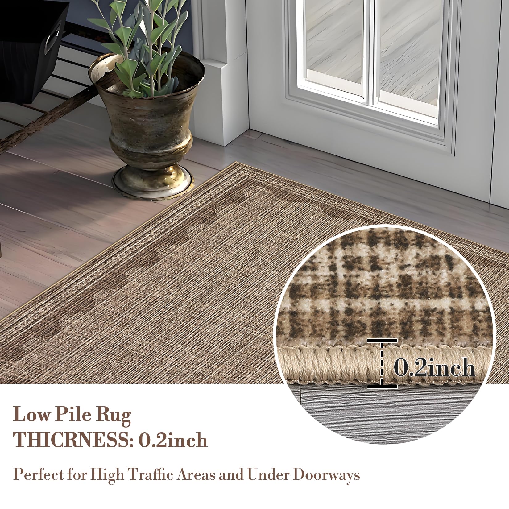 Scalloped Rug 2x3 Rugs for Entryway, Solid Blue Rugs Small Area Rug Non Slip Scalloped Bath Mat, Washable Front Door Mat Indoor Entrance,Soft Girls Nursery Dorm Carpet for Bedroom Kitchen