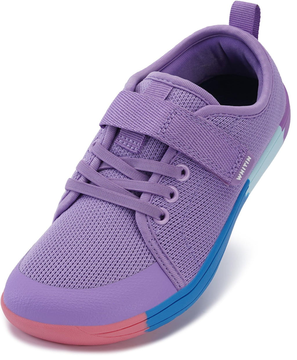WHITIN Little/Big Kid Barefoot Shoes | Boys/Girls Lace-up Minimalist Sneakers | Wide Toe Box | Natural Flexible Fit