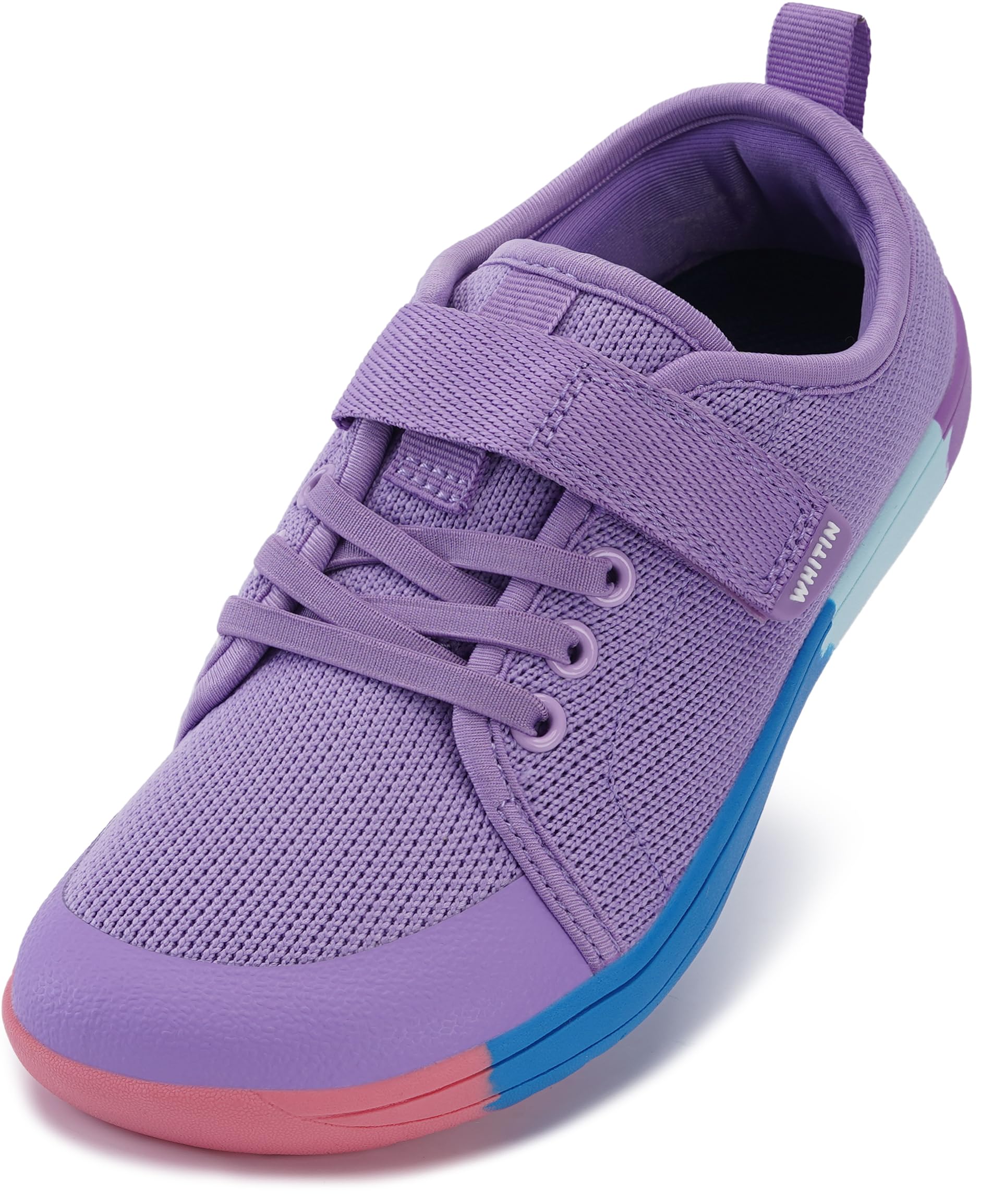 WHITIN Little/Big Kid Barefoot Shoes | Boys/Girls Lace-up Minimalist Sneakers | Wide Toe Box | Natural Flexible Fit