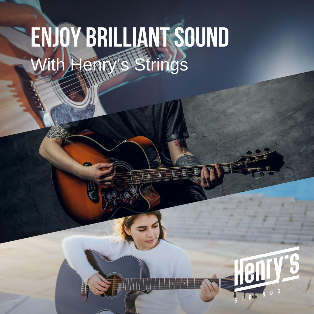 Light Acoustic Guitar Strings 10-47 - Brilliant Sound & Extra E1 String & 3xGuitar Picks - Phosphor Bronze Guitar Strings Acoustic - Acoustic Guitar Strings 6 String Set