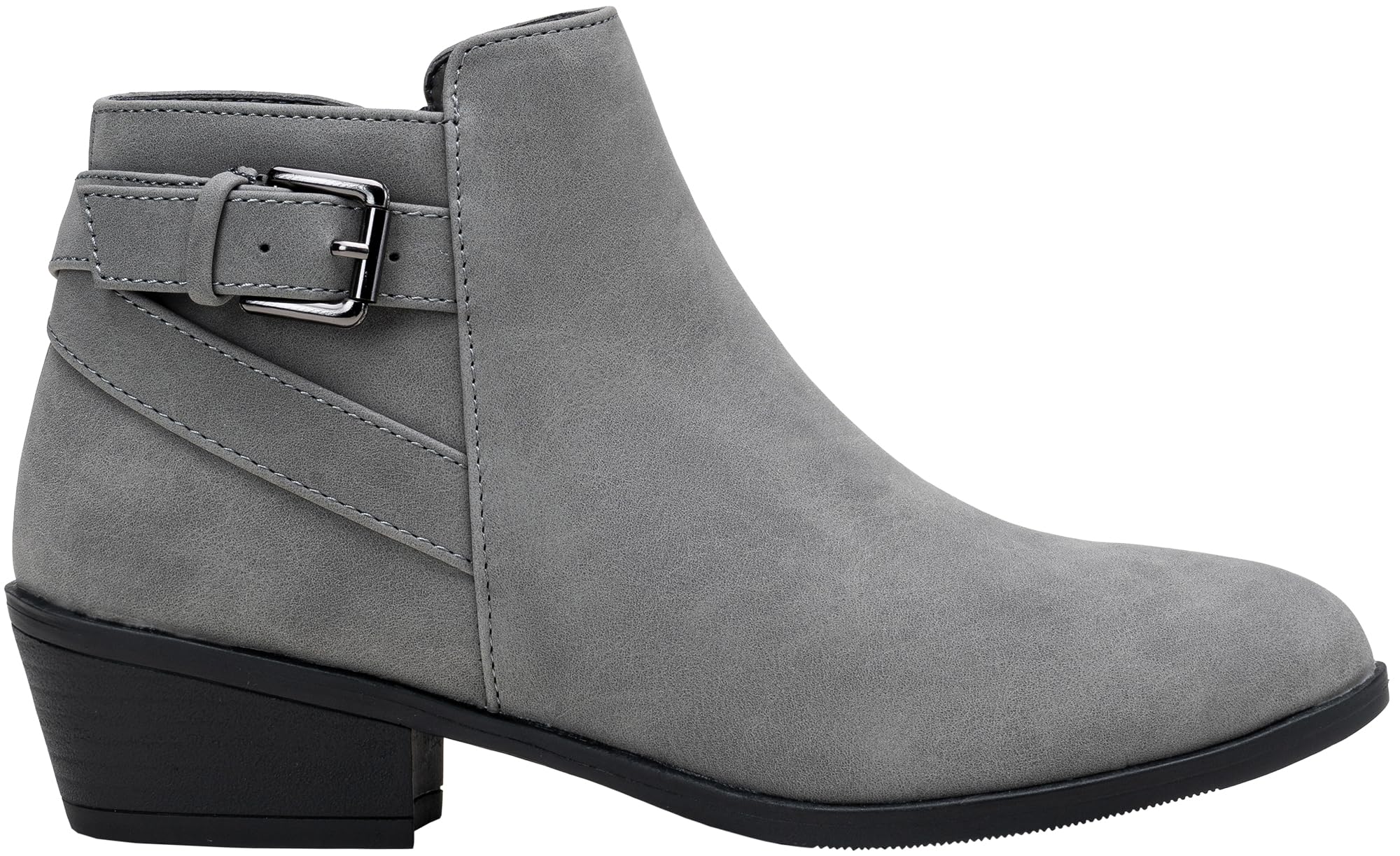 Vepose Women's Short Ankle Boots Low Heel, Western Cutout Perforated Booties