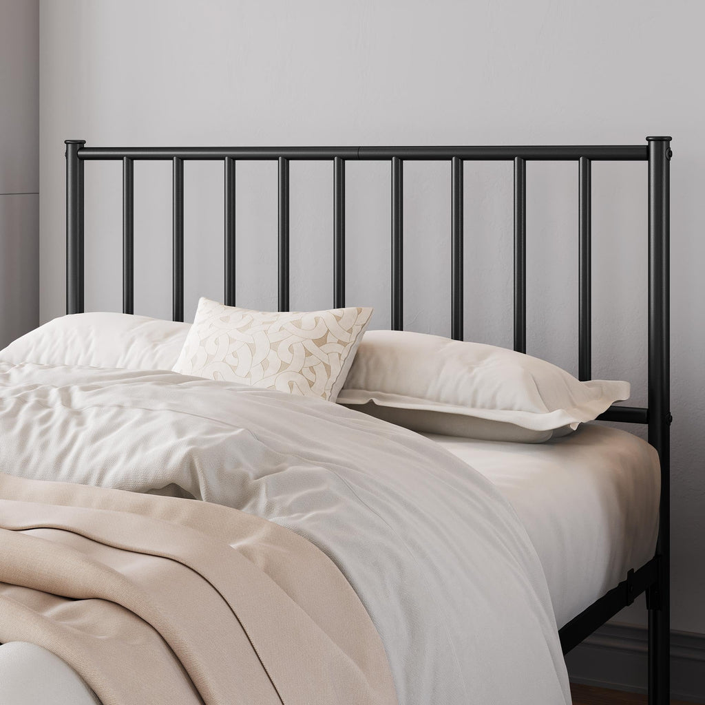 Yaheetech Twin Bed Frame Metal Platform Bed Frame Mattress Foundation with Spindle Headboard & Footboard/No Box Spring Needed/14 Inch Underbed Storage/Firm Support & Easy Set up Structure, Black