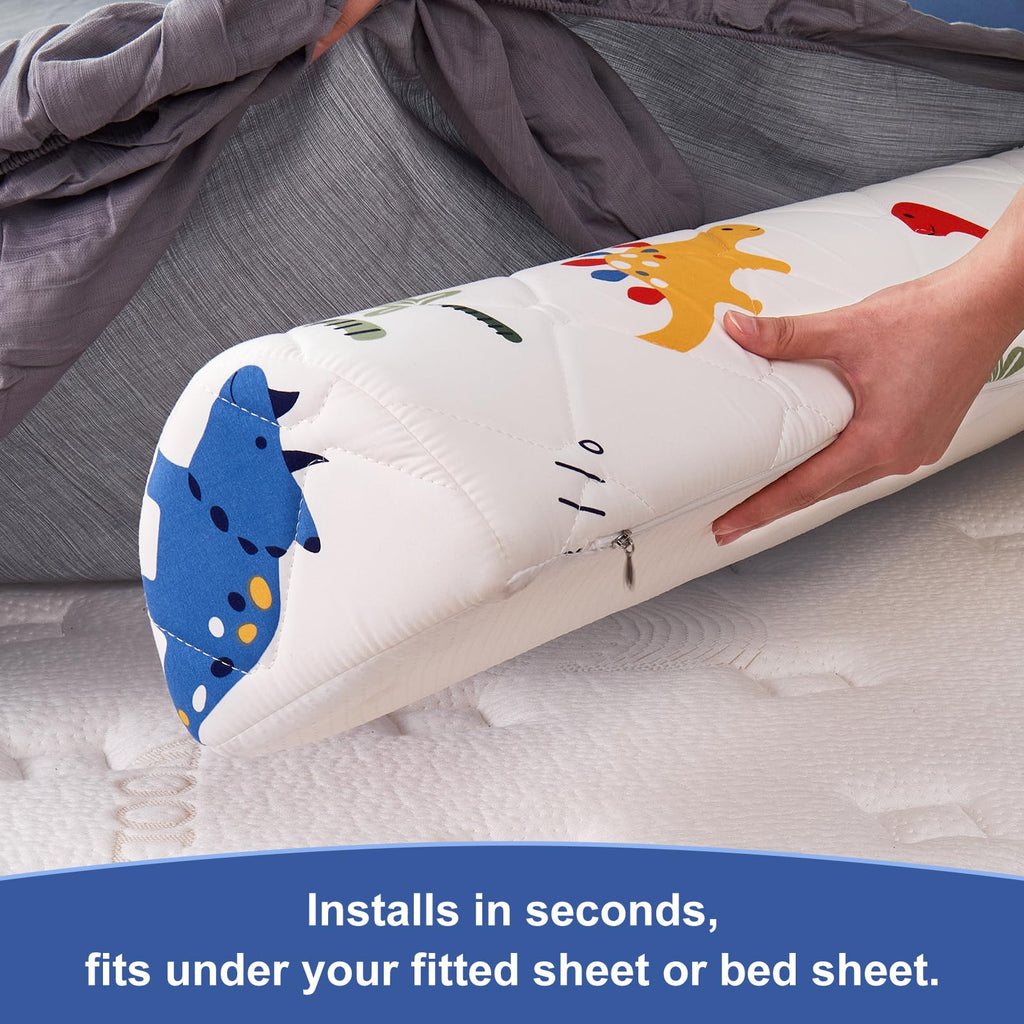 Ceekliybear 1-Pack Premium Foam Bed Bumpers for Toddler, Non-Slip Bed Rails for Toddlers for Twin, Queen, King Beds, Machine Washable Bumpers Cover for Easy Care（Size：52" x 7" x 5"）