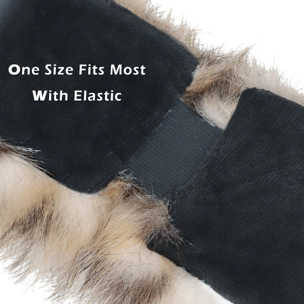 LA CARRIE Faux Fur Headband with Stretch Women's Winter Earwarmer Earmuff