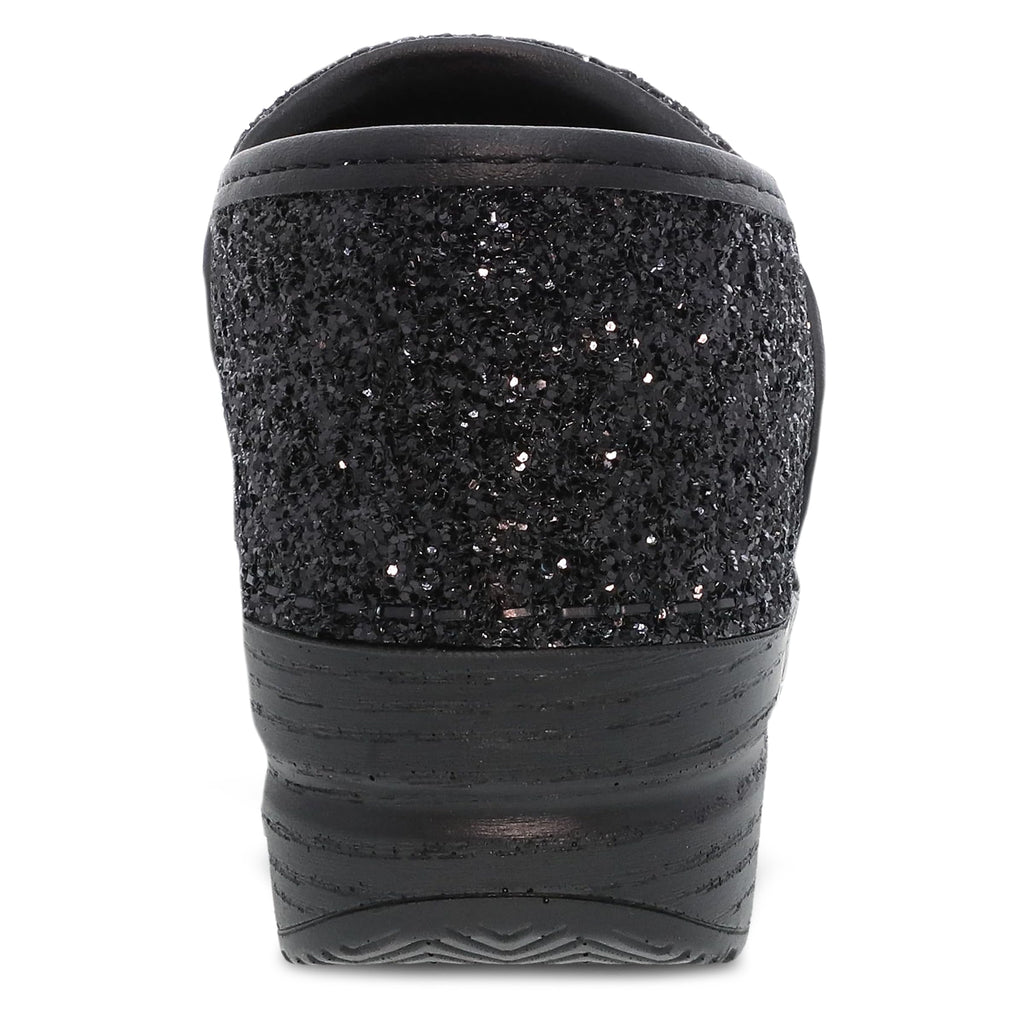 Dansko Professional Glitter Slip-On Clogs for Women – Rocker Sole and Arch Support for Comfort – Shiny and Stylish Glitter Uppers