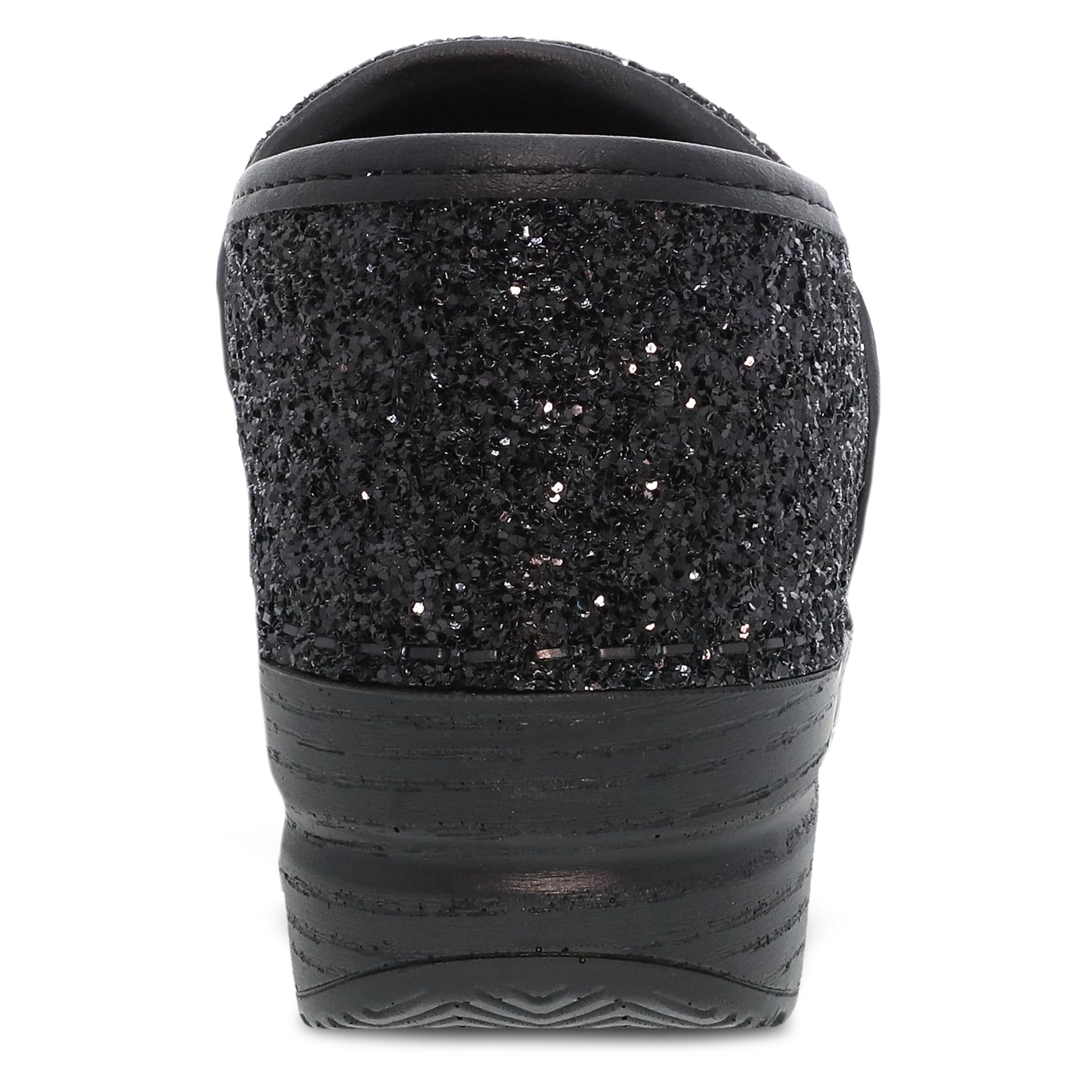 Dansko Professional Glitter Slip-On Clogs for Women – Rocker Sole and Arch Support for Comfort – Shiny and Stylish Glitter Uppers