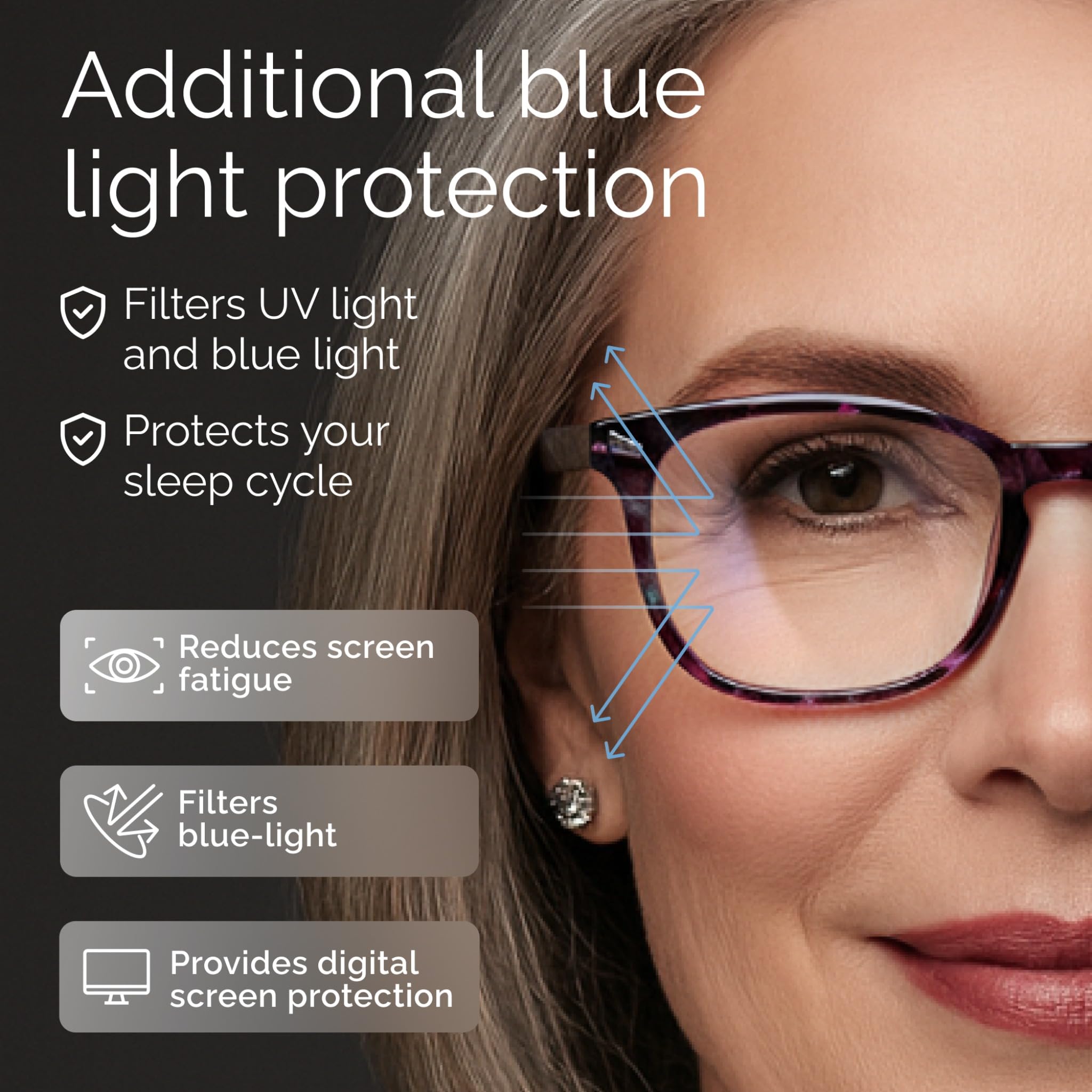 CCVOO Mix & Match Reading Glasses for Women - Lightweight, Comfortable Fit, Clear Vision - Blue Light Blocking