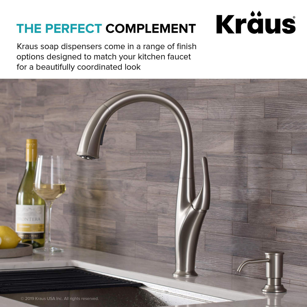 KRAUS Allyn Transitional Bridge Kitchen Faucet with Pull-Down Sprayhead in Brushed Gold, KPF-3121BG