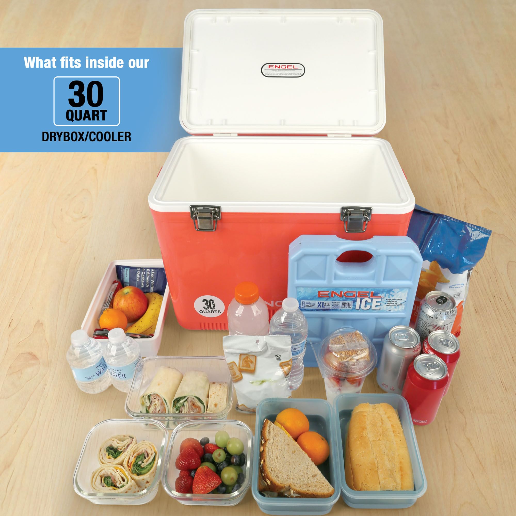 Engel UC30 30qt Leak-Proof, Air Tight, Drybox Cooler and Hard Shell Lunchbox