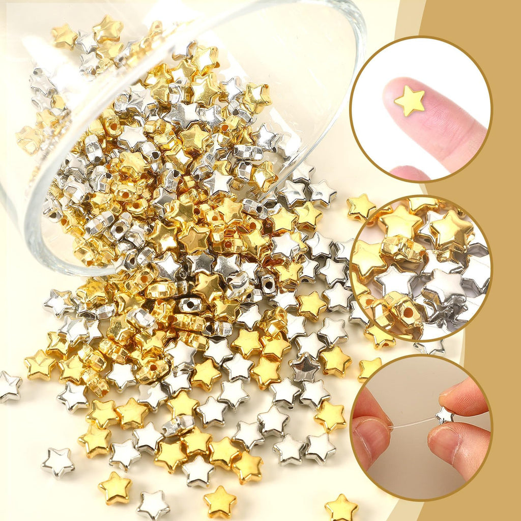 Augshy 700PCS White Letter Beads Alphabet Beads for Making DIY (6mm) | Premium Acrylic Cube Shape, Ideal Bracelets and Keychains, Large Hole Design for Easy Paracord Threading