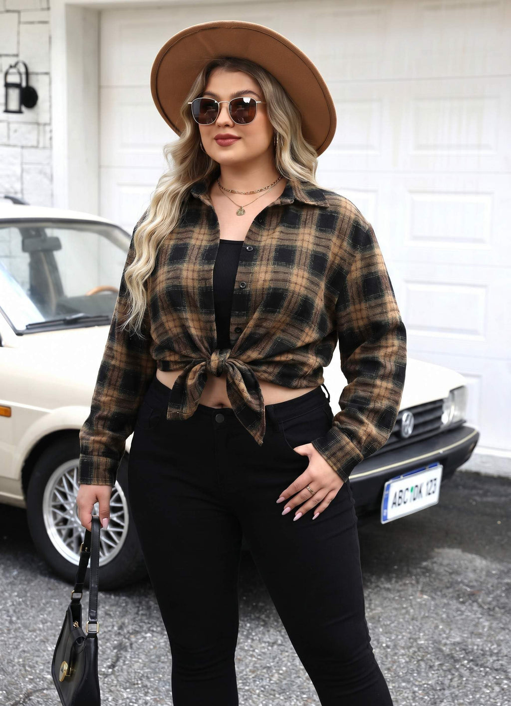 Zeagoo Womens Plus Size Flannel Shirts Plaid Shirts Long Sleeves Casual Button Down Collared Shacket Tops
