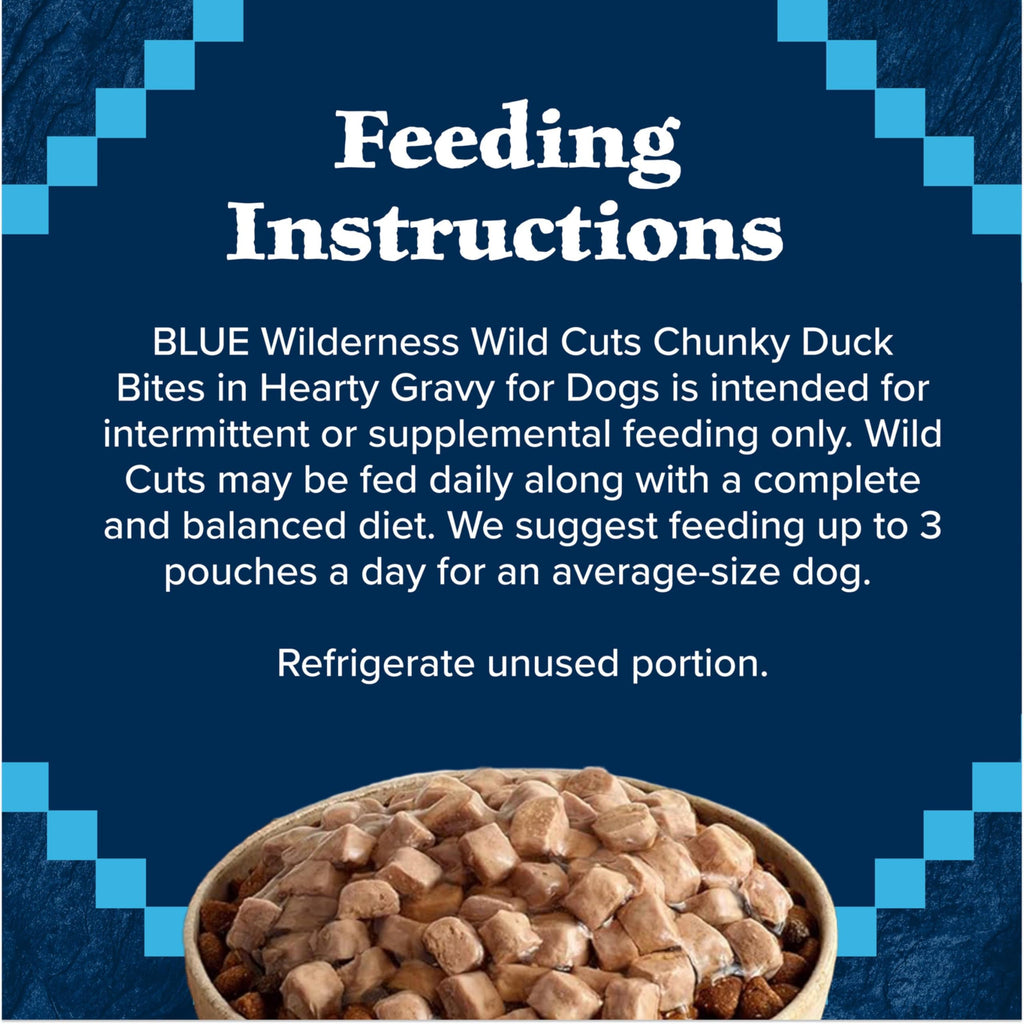 Blue Buffalo Wilderness Wild Cuts Trail Toppers Chunky Bites In Hearty Gravy - Beef - 3 Oz