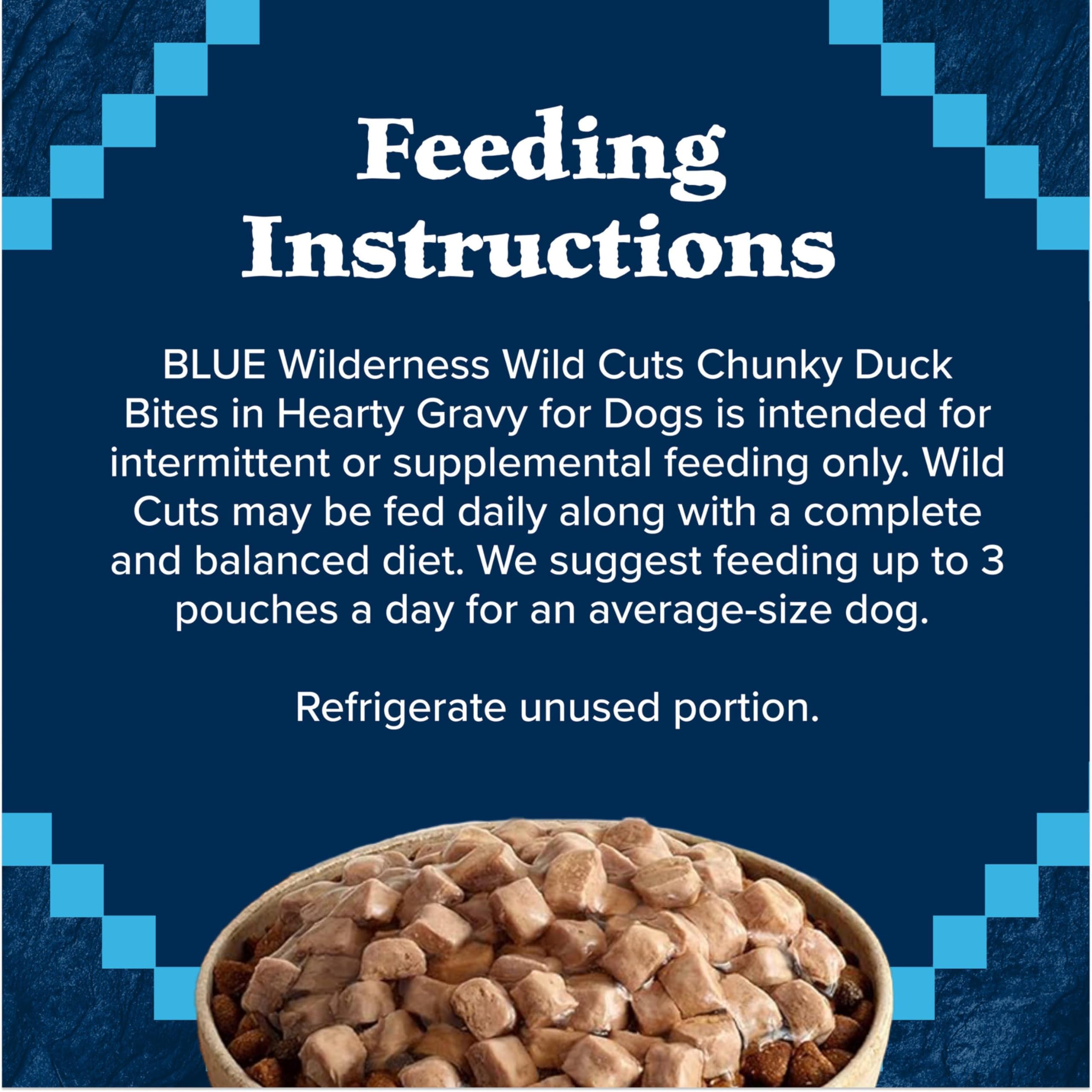 Blue Buffalo Wilderness Wild Cuts Trail Toppers Chunky Bites In Hearty Gravy - Beef - 3 Oz