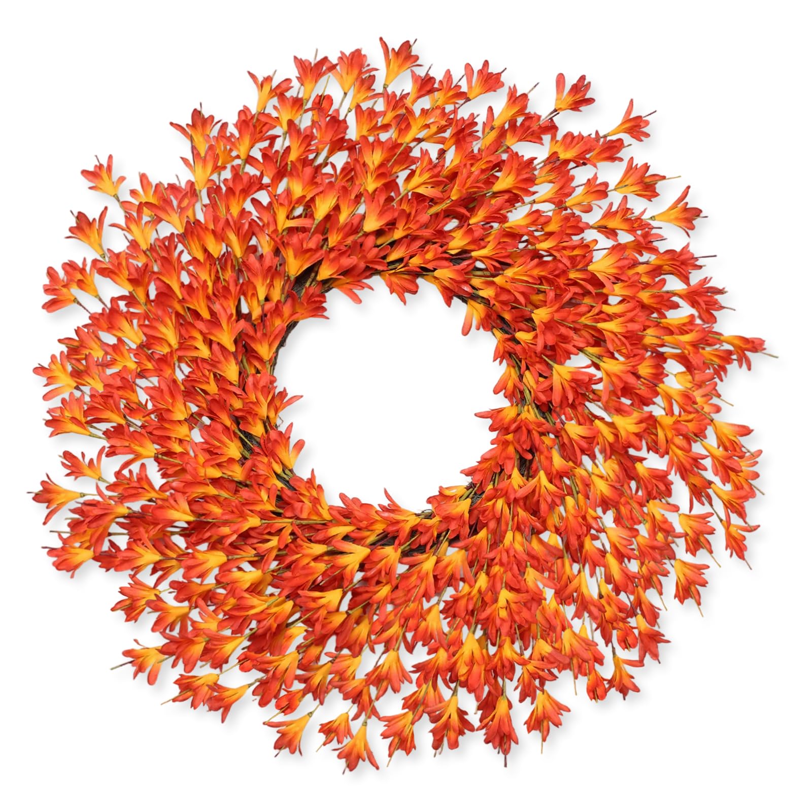26 Inch Realistic Fall Wreaths for Front Door Outside Autumn Wreath Outdoor Indoors Fall Decorations for Home Thanksgiving Halloween Holiday Decorations Clearance for Wall Porch Door (Fall Color)