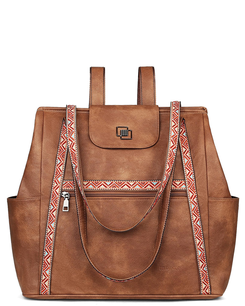 FADEON Large Laptop Tote Bag for Women Designer Leather Laptop Bag Fashion Travel Backpack Purse Shoulder Handbag