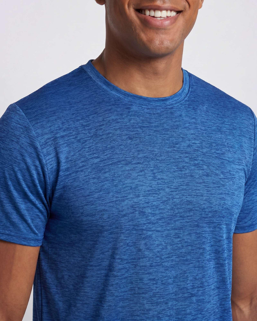 Real Essentials 5 Pack: Men's Dry-Fit Short Sleeve Crew Neck T Shirts Fitness Running Gym Workout Cool Exercise Athletic Tee