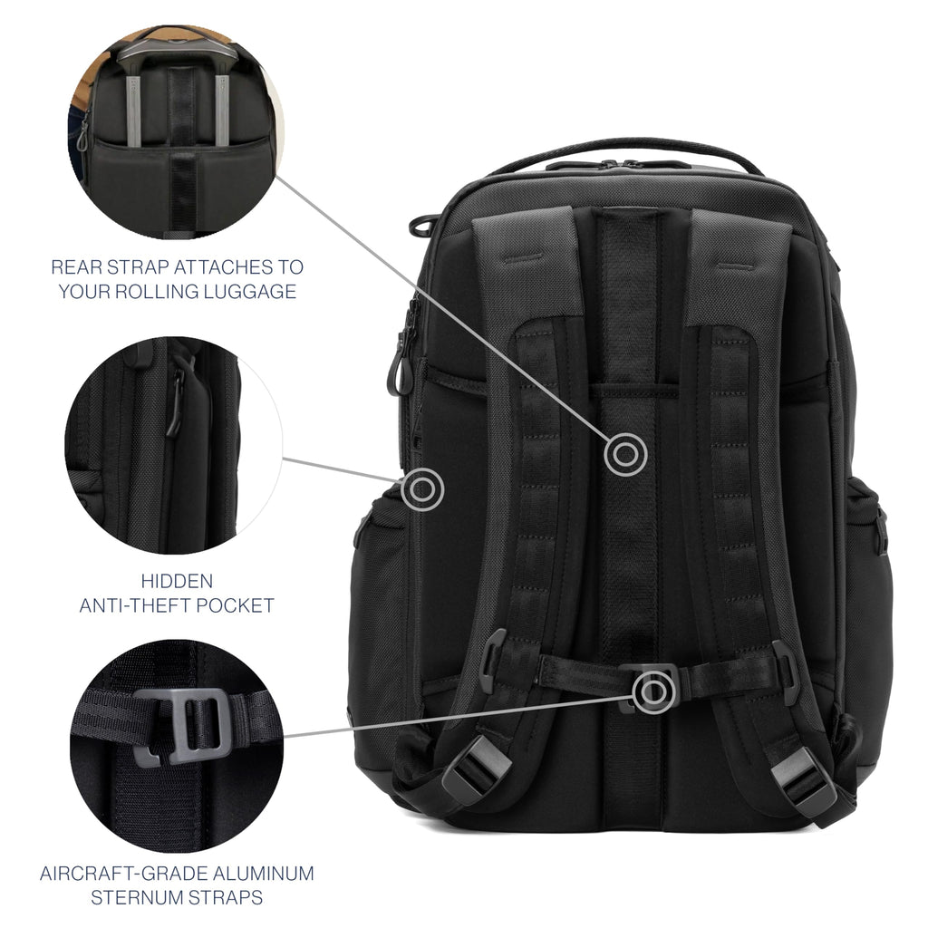 Travelpro Altitude Large Expandable Travel Laptop Backpack 30-36L, 16 Inch Laptop, Water Resistant, Work, Business, Men and Women, Aviator Navy