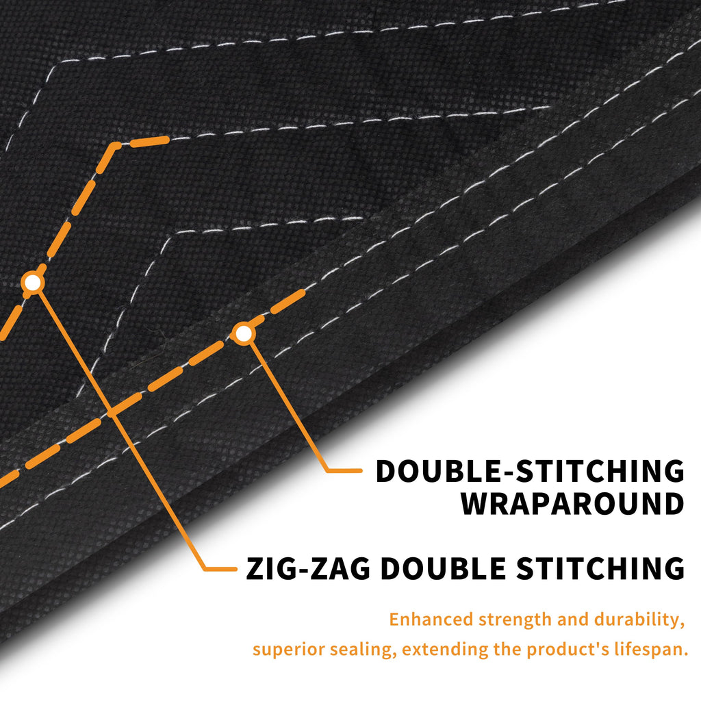 Moving Blankets 72"x80", (45 lb/dz Weight), Heavy Duty Moving Blanket, Deluxe Quality Padded Packing Blankets for Furniture Shipping and Storage, Black (1 Blanket)