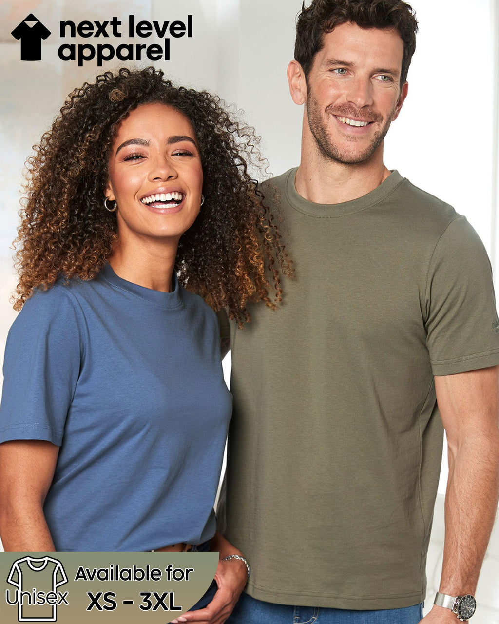 Next Level Apparel 6210 Men's T-Shirts, Pack of Unisex CVC Cotton Blend Bulk Undershirt – Custom Color Set Remera para Hombre