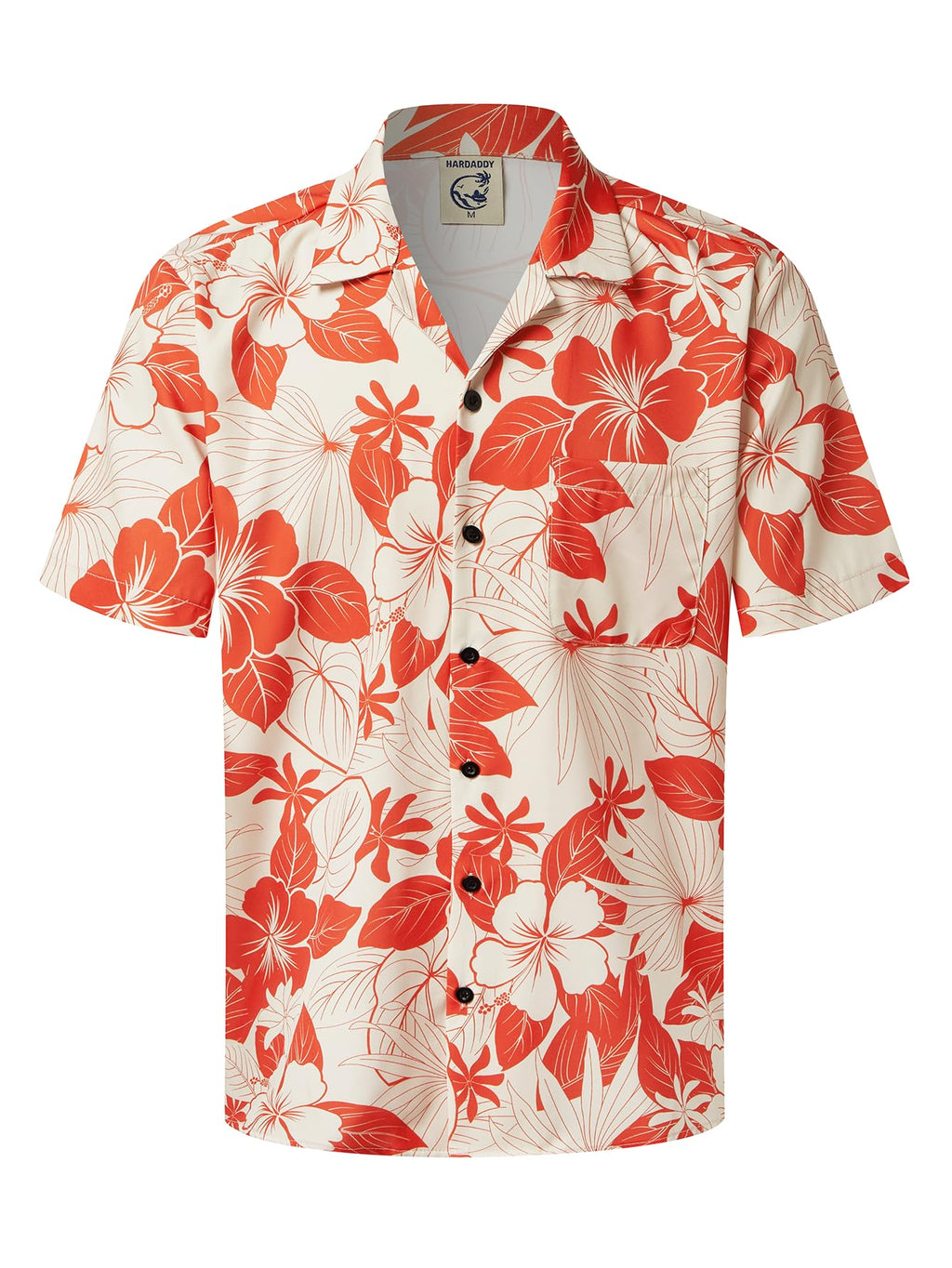 Hardaddy Men's Camp Collar Retro Vintage Bowling Button Down Shirt with Pocket Casual Short Sleeve Beach Shirts Summer