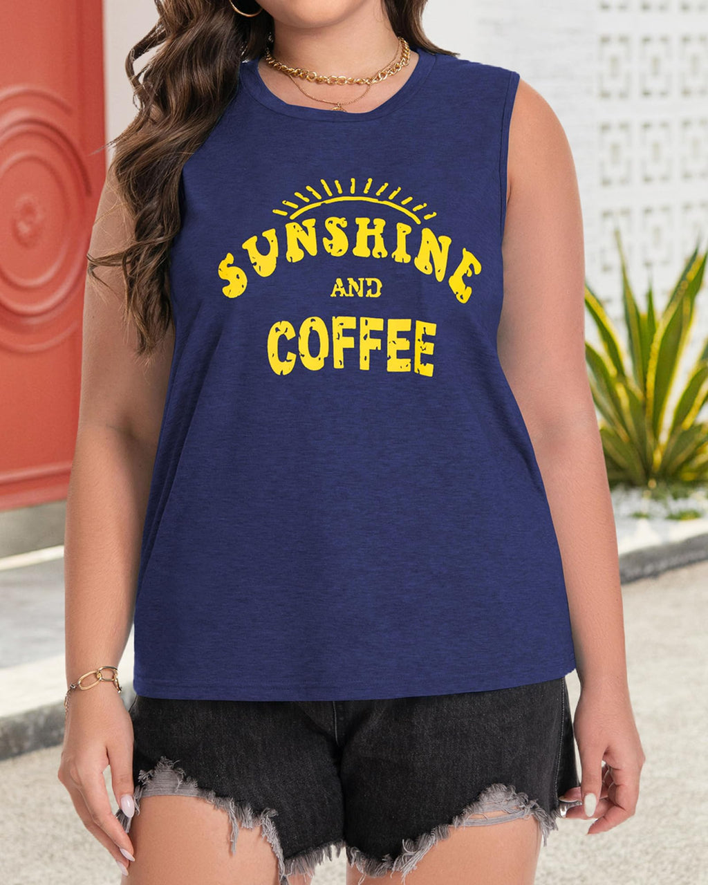 Plus Size Tops for Women Sleeveless Summer Tank Top Loose Fit Casual Tunics Shirts 2026