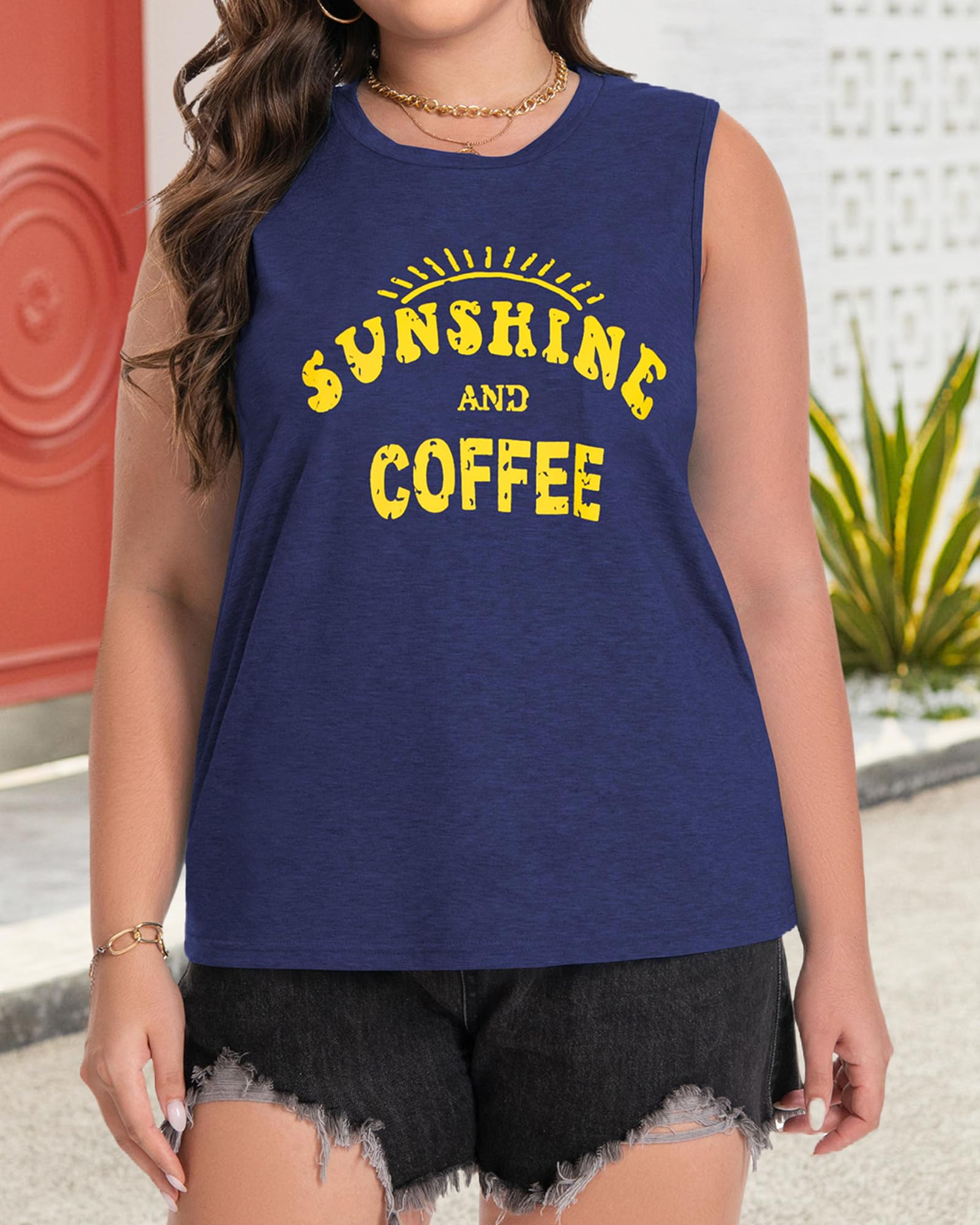 Plus Size Tops for Women Sleeveless Summer Tank Top Loose Fit Casual Tunics Shirts 2026