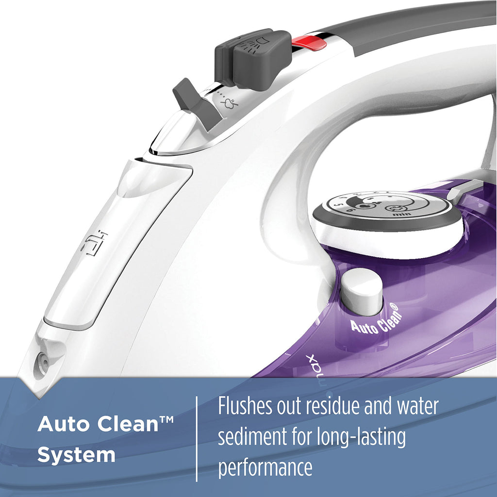 BLACK+DECKER IR1350S Professional Steam Iron with Stainless Steel Soleplate and Extra-Long Cord, Purple