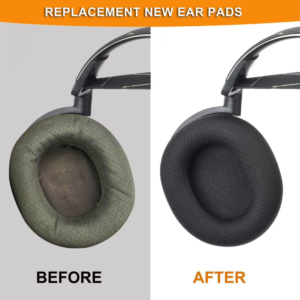 Arctis 3/5 / 7/9 Replacement Black Fabric Ear Pads Cushion Compatible with SteelSeries Arctis 3 / Arctis 5 / Arctis 7 Arctis 9 / Arctis 1 / Arctis pro Lossless Wireless Gaming Headset Headphone