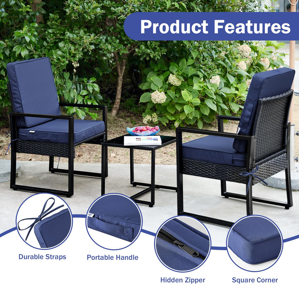 IPYNBAP Outdoor Cushions, Outdoor Chair Cushions 22x22x3 Inch, Cushions for Outdoor Furniture with Removable Cover, Waterproof & Fade Resistant Outdoor Seat Cushions for Patio, Lawn, Beige